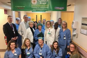 Catherine Braudrick, RN, DAISY Award Recipient with her cardiac care team