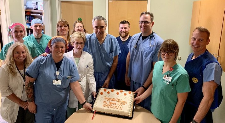 The Cardiac Care team celebrates 100th Watchman