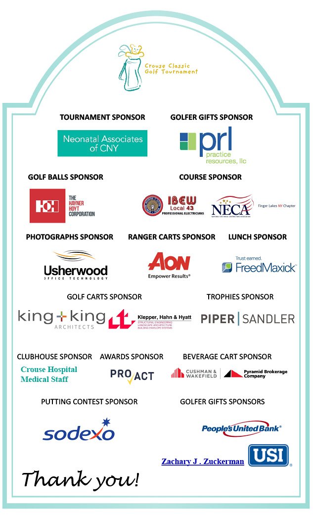 Crouse Classic 2020 Sponsors